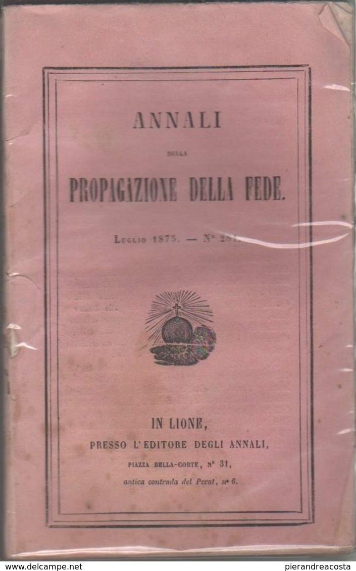 Annali Della Propagazione Della Fede,  Cinque Numeri - Libri Antichi