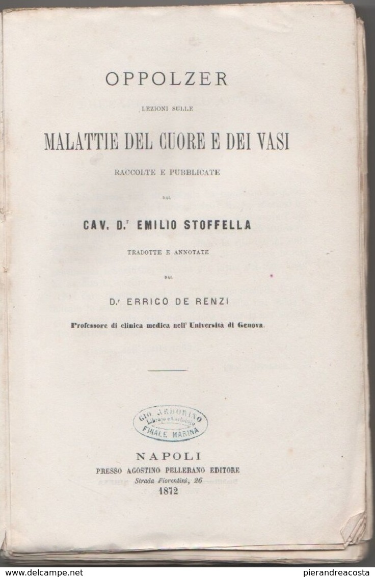 Lezioni Sulle Malattie Del Cuore E Dei Vasi. Patologia Speciale - Libri Antichi