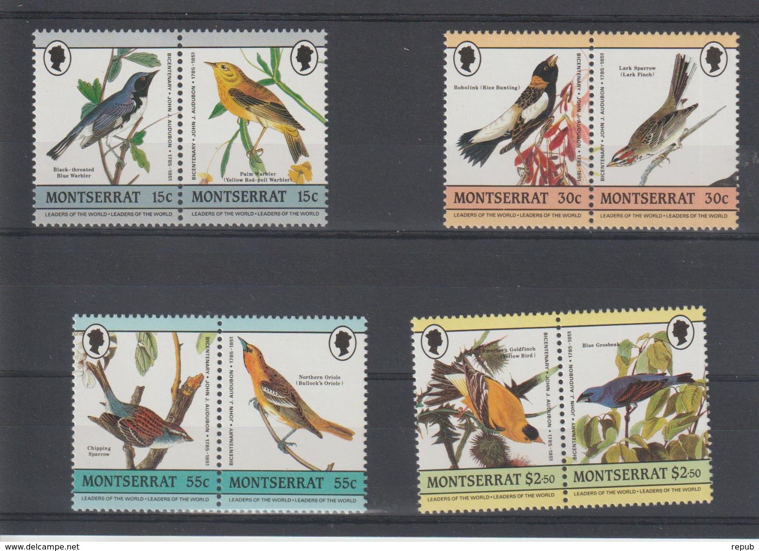 Montserrat 1985 Oiseaux 588-95 8 Val ** MNH - Montserrat