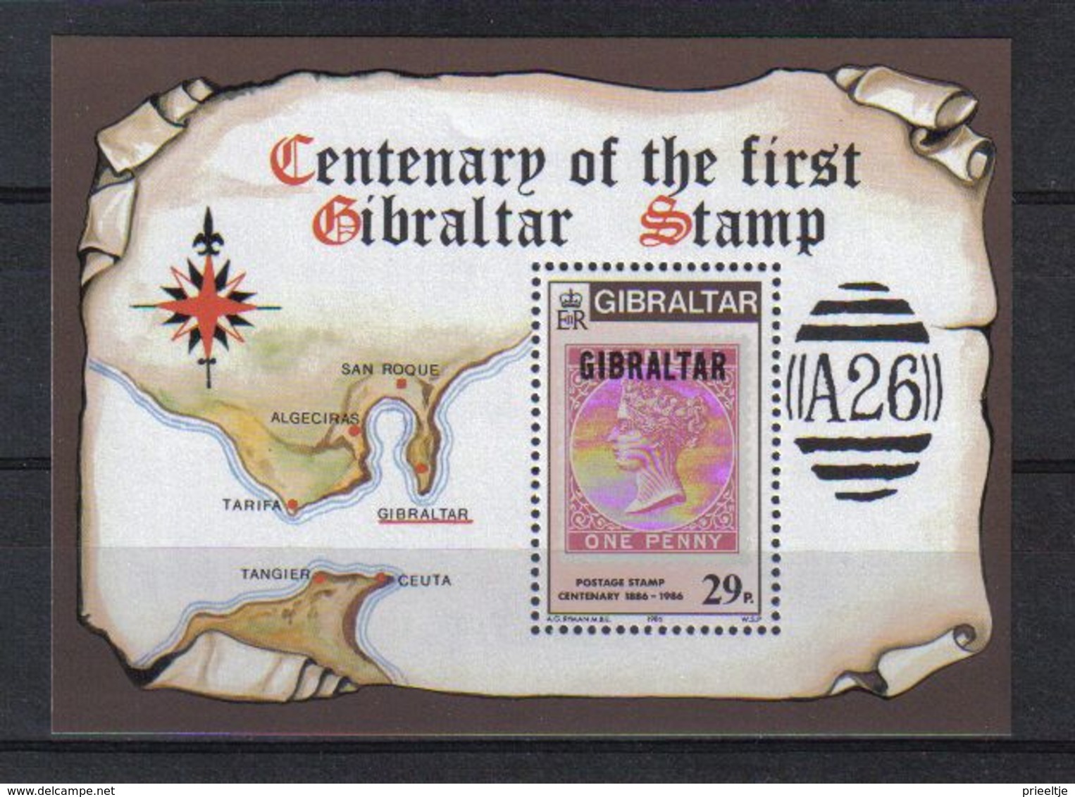 Gibraltar 1986 1st Stamp Centenary S/S Y.T. BF 8 ** - Gibraltar