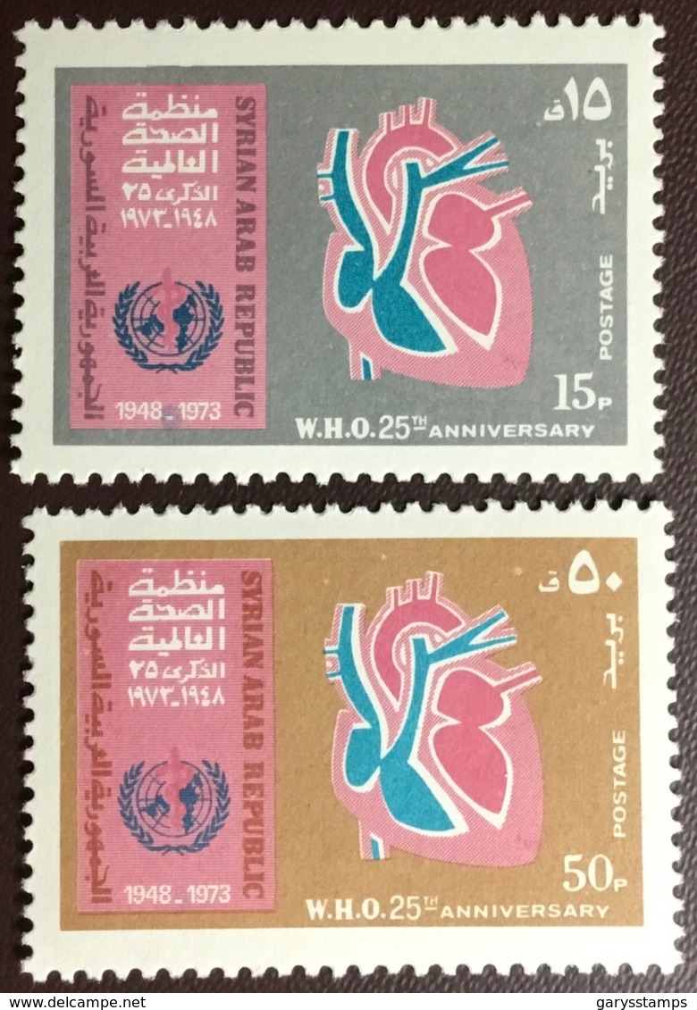 Syria 1973 WHO Anniversary MNH - Syrië