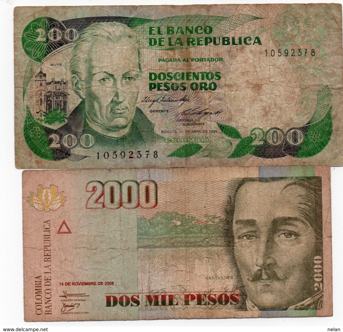 COLOMBIA 100/2000 PESOS  Circ - Colombia