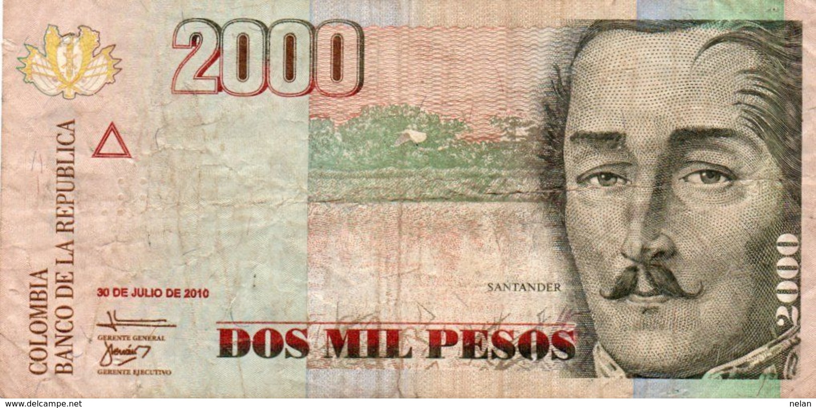 COLOMBIA 2000 PESOS  2010 P-457  CIRC. - Colombia