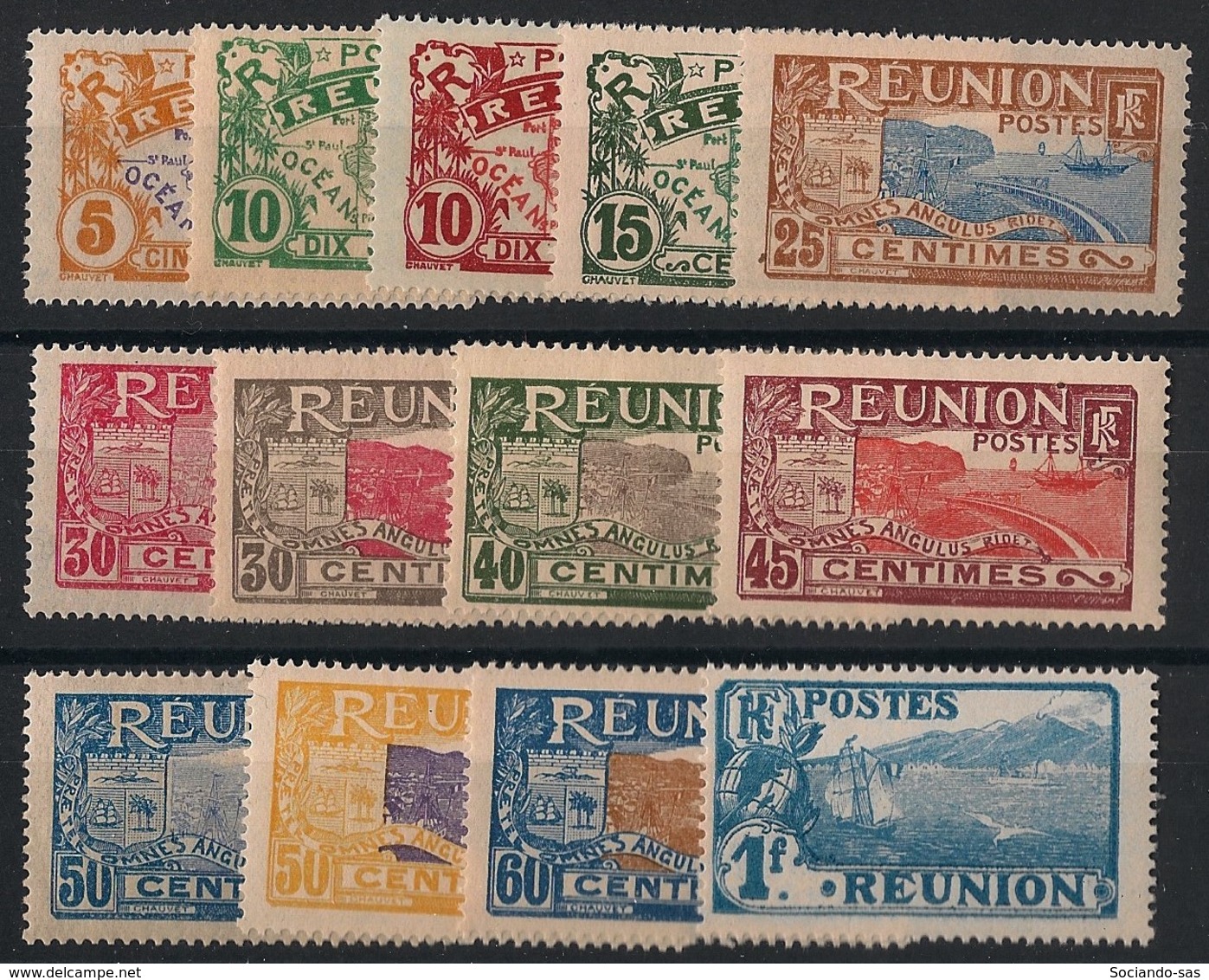 Réunion - 1922-26 - N°Yv. 84 à 96 - Série Complète - Neuf Luxe ** / MNH / Postfrisch - Neufs