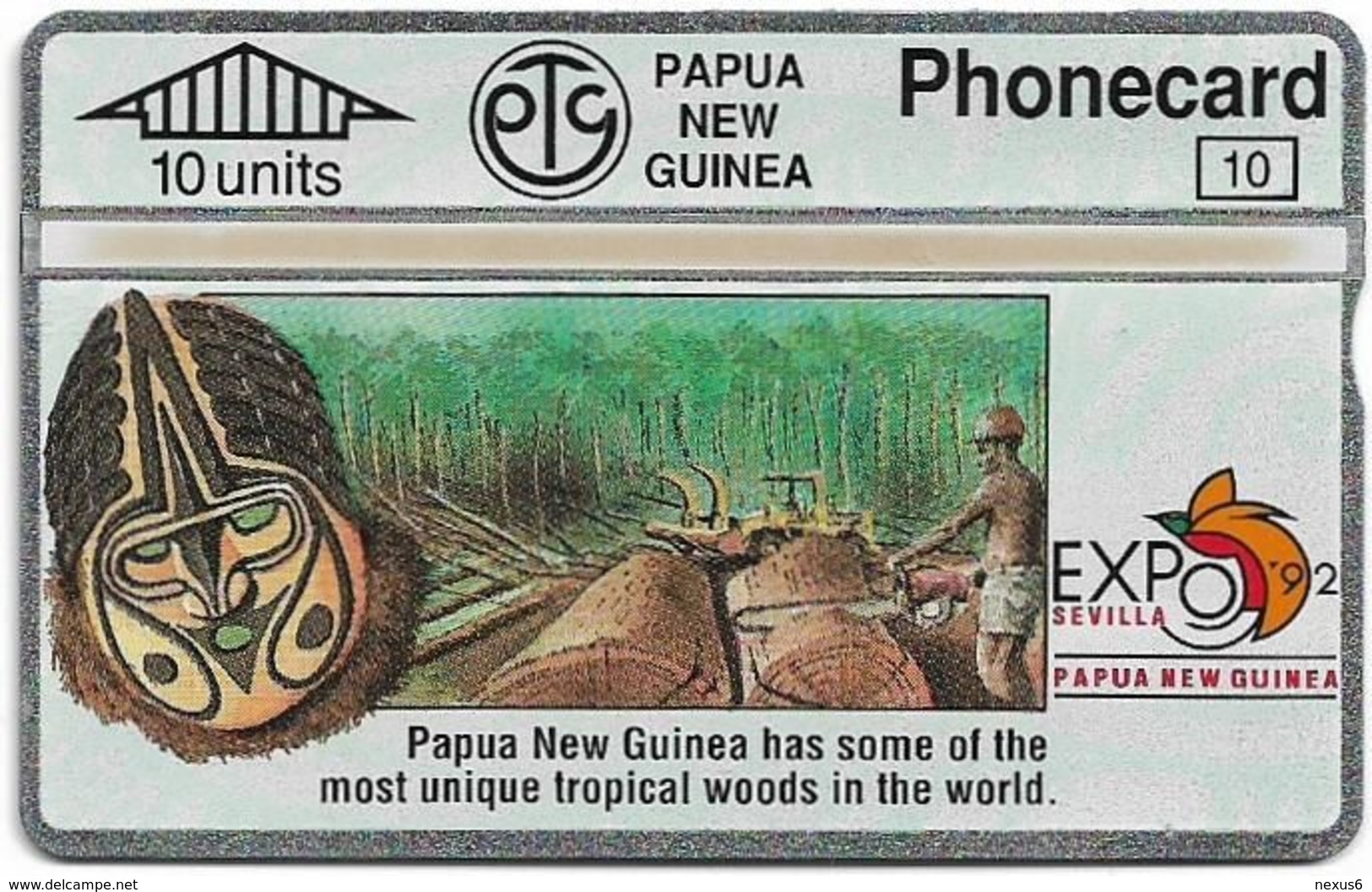 Papua New Guinea - Telikom - L&G - Tropical Woods - 306D - 01.1993, 10U, 16.000ex, Mint - Papouasie-Nouvelle-Guinée