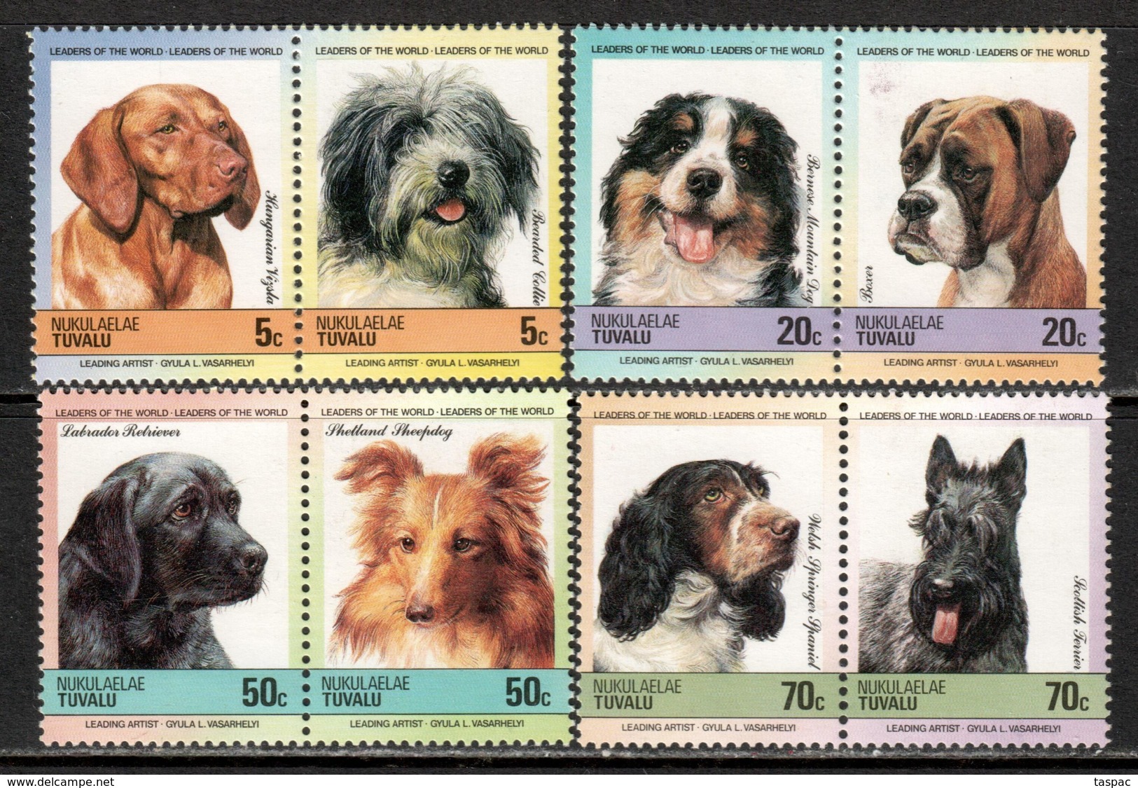 Tuvalu - Nukulaelae 1985 Mi# 33-40 ** MNH - 4 Pairs - Dogs - Tuvalu