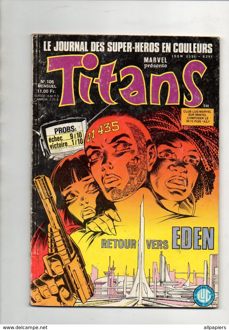 Titans N°106 Les Nouveaux Mutants - Epsilon - Les Vengeurs De La Côte Ouest De 1987 - Titans