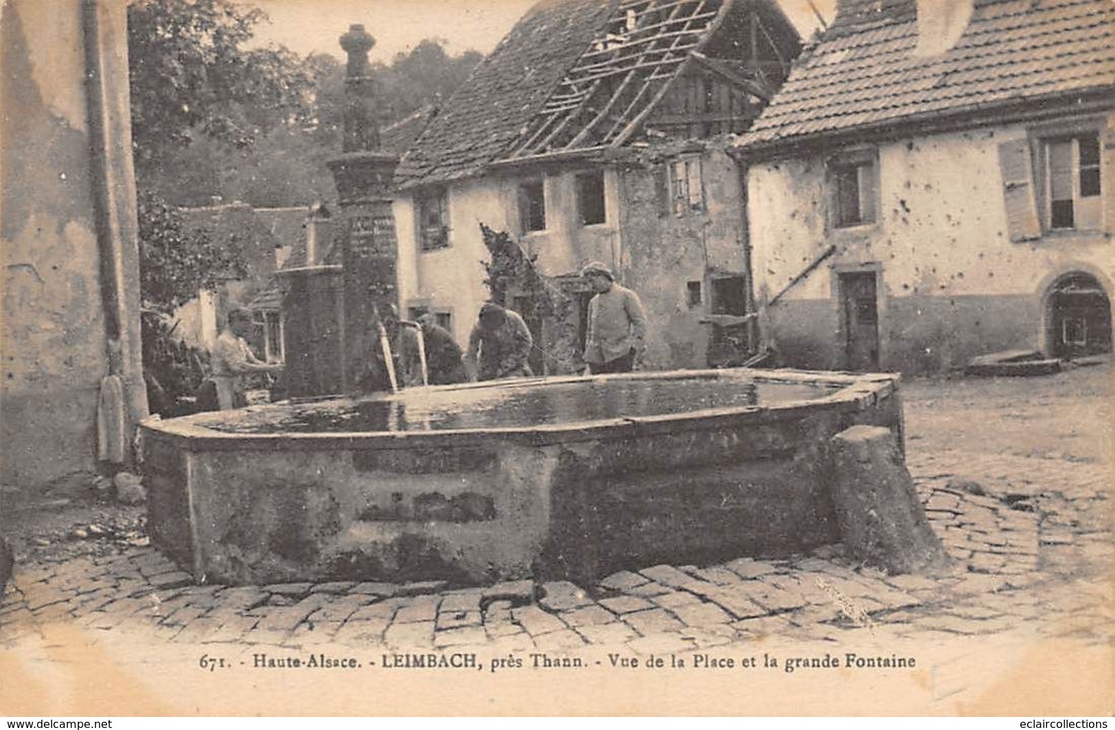 Leimbach        68      .Vue De La Place  Et La Grande Fontaine   (voir Scan) - Sonstige & Ohne Zuordnung