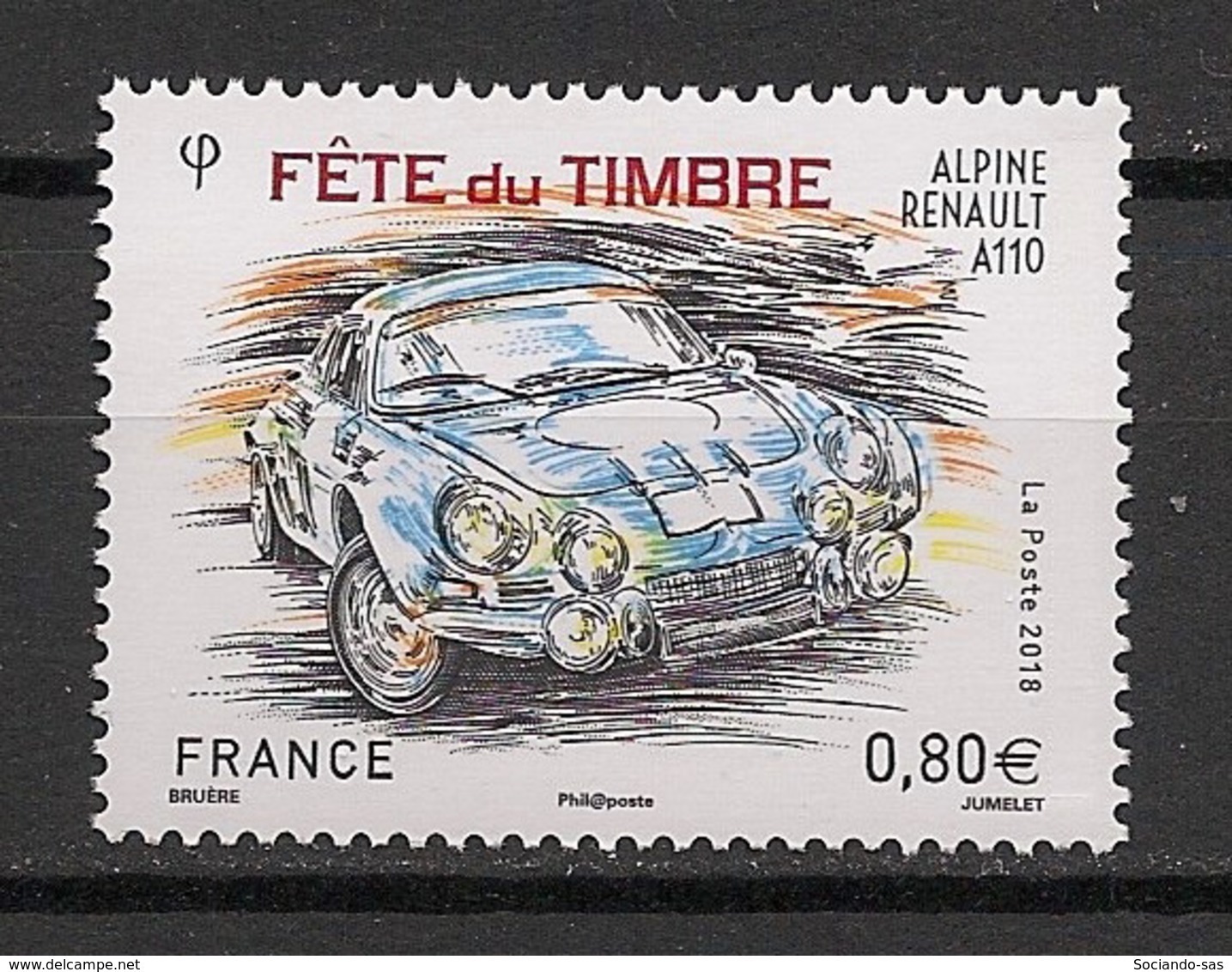 France - 2018 - N°Yv. 5204 - Renault Alpine / Auto / Car - Neuf Luxe ** / MNH / Postfrisch - Coches