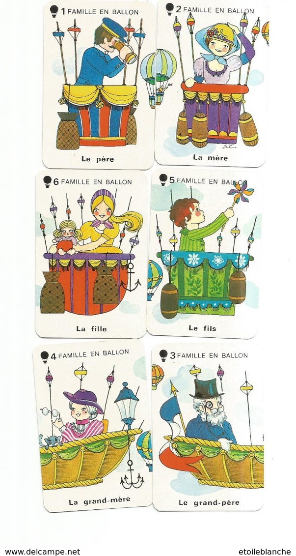 42 Cartes-jeu Illustrées, Aviation, Avion, Hélicoptère, Parachute, Dirigeable, Ballon, Fusée, Montgolfière, Humour - Other & Unclassified