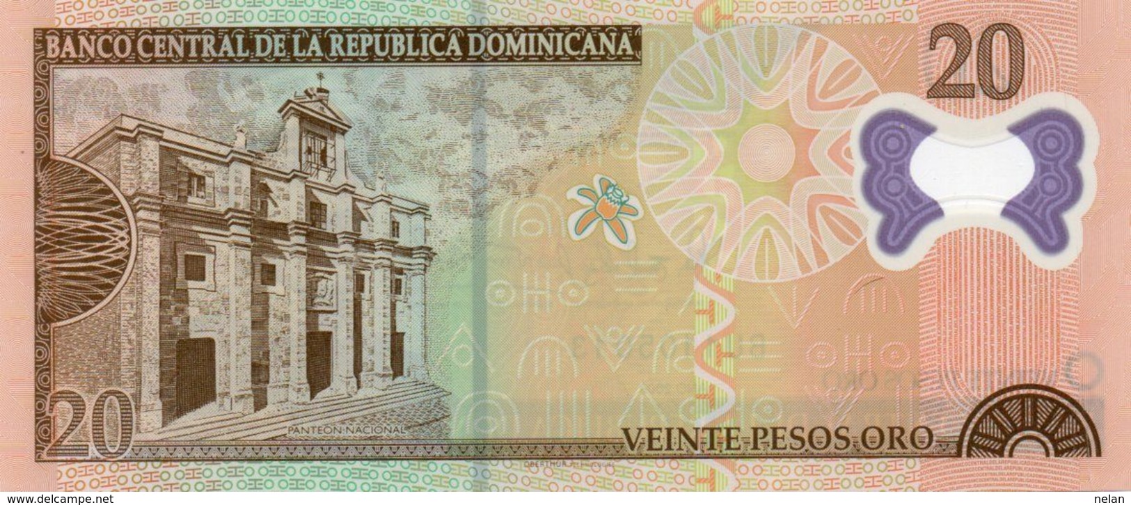 DOMINICAN REPUBLIC  20 PESOS ORO 2009 P-182a  UNC  POLYMER - Repubblica Dominicana