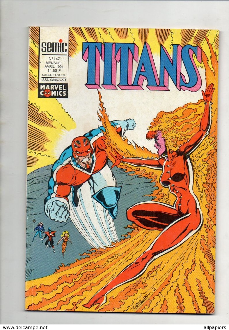 Titans N°147 Les Nouveaux Mutants - Les Vengeurs De La Côte Ouest - Excalibur De 1991 - Titans
