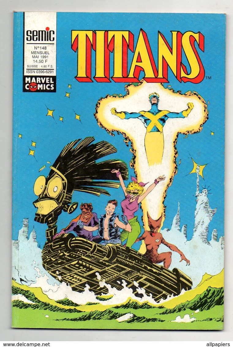 Titans N°148 Les Nouveaux Mutants - Les Vengeurs De La Côte Ouest - Excalibur De 1991 - Titans