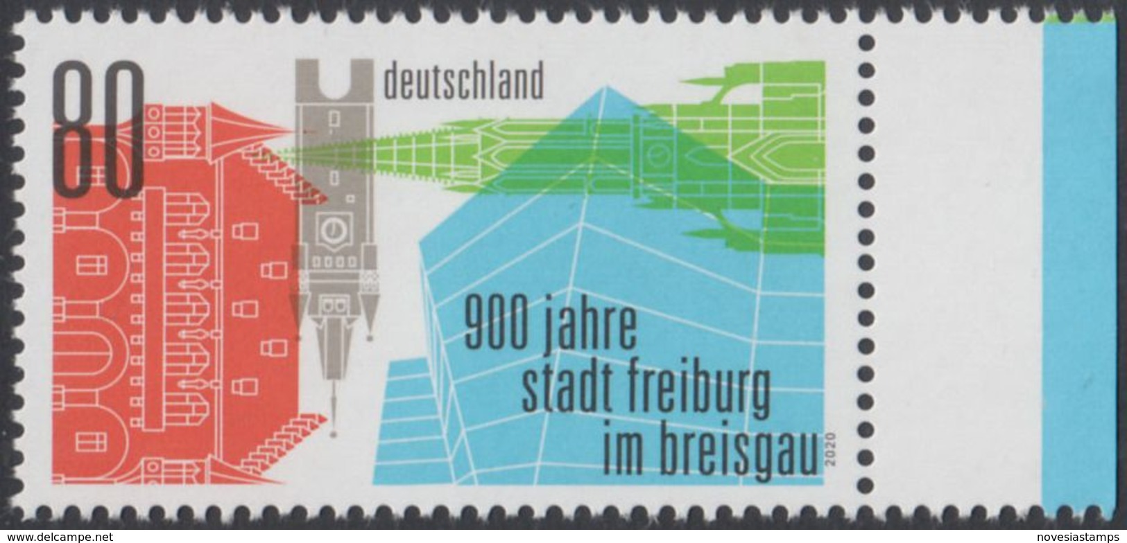 !a! GERMANY 2020 Mi. 3553 MNH SINGLE W/ Right Margin (b) - Town Ordinances And Privileges For Freiburg/Breisgau - Ungebraucht