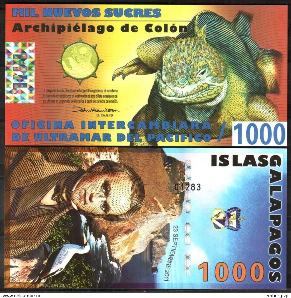 Galapagos Islands - 1000 Nuevos Sucres 2011 UNC Lemberg-Zp - Other - America