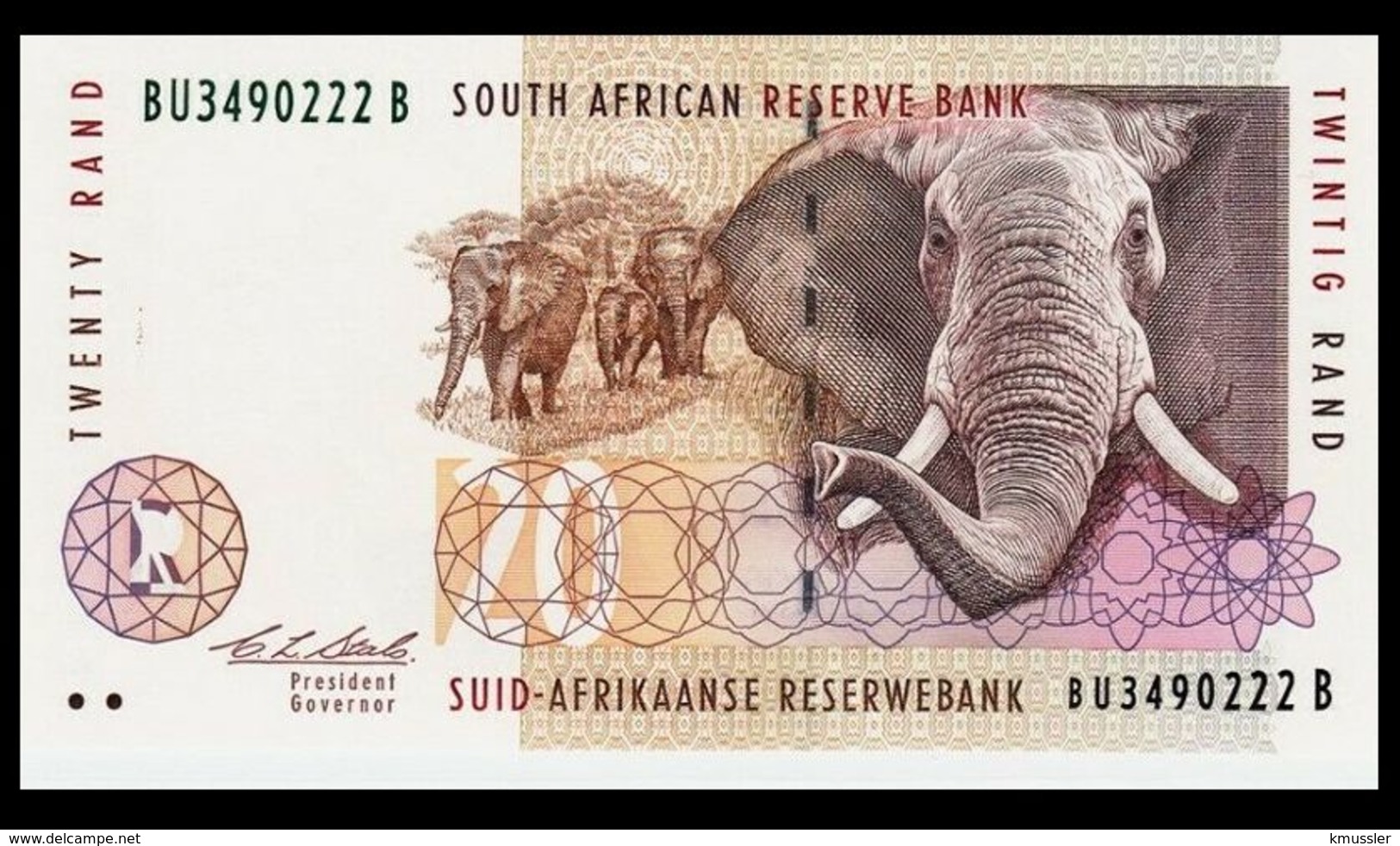 # # # Banknote Südafrika (South Africa) 20 Rand 1992 UNC # # # - South Africa