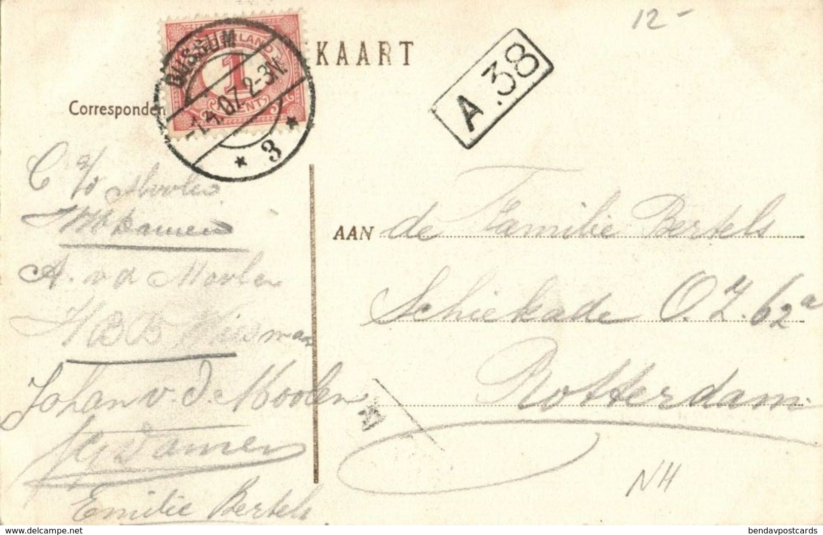 Nederland, BUSSUM, Logement Jan Tabak, Laarderweg (1907) Ansichtkaart - Bussum
