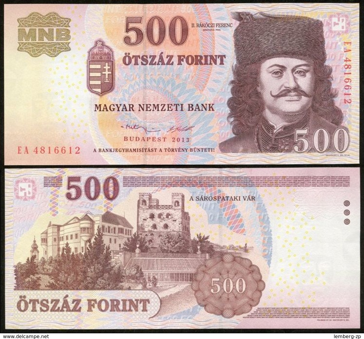 Hungary - 500 Forint 2013 UNC Lemberg-Zp - Hongrie