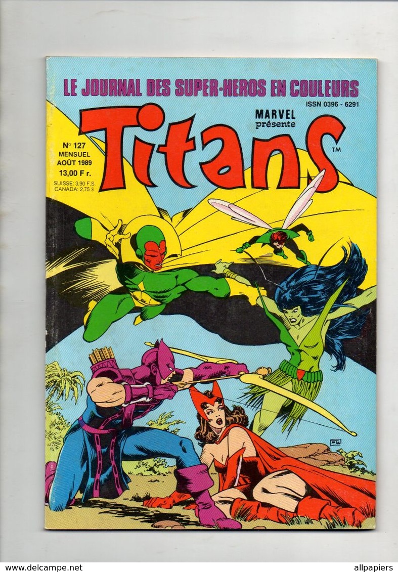 Titans N°127 Les Nouveaux Mutants - Les Vengeurs De La Côte Ouest - Les égarés De 1989 - Titans