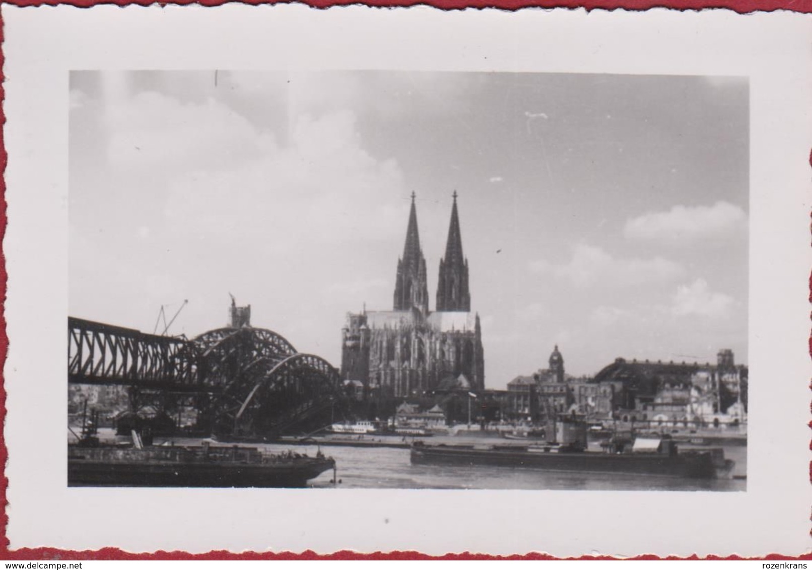 Old Original Photo (7x9.7cm) Oude Alte Foto Koln Keulen Cologne After World War 2 II WW2 WWII Deutschland Allemagne - Guerra, Militares