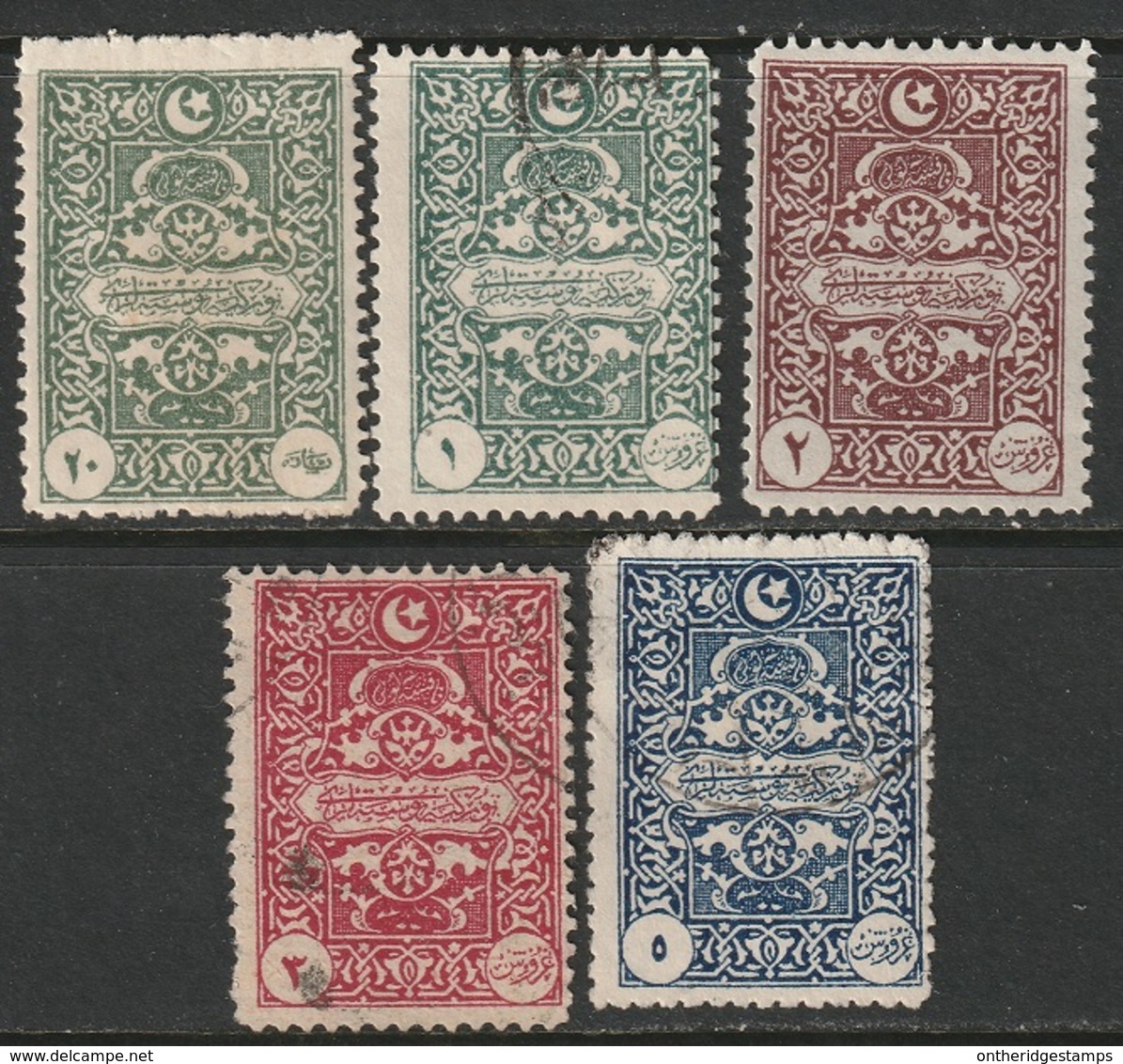 Turkey In Asia Sc J1-J5 Postage Due Set Used/MH - 1920-21 Anatolie