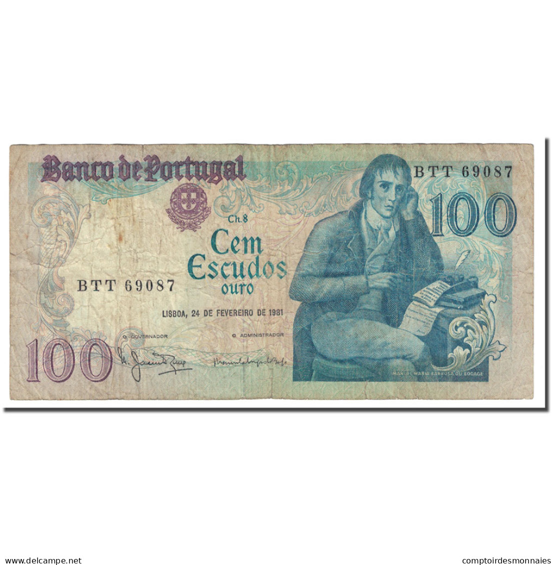 Billet, Portugal, 100 Escudos, 1981, 1981-02-24, KM:178b, TB+ - Portugal