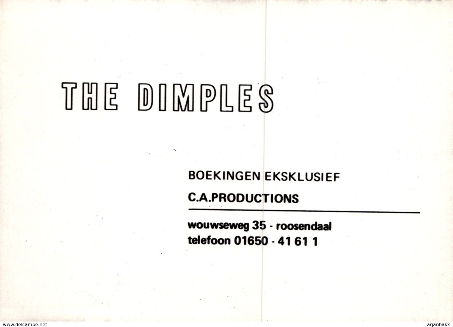 Bandje Zundert Rijsbergen De Dimples Roosendaal - Autres & Non Classés