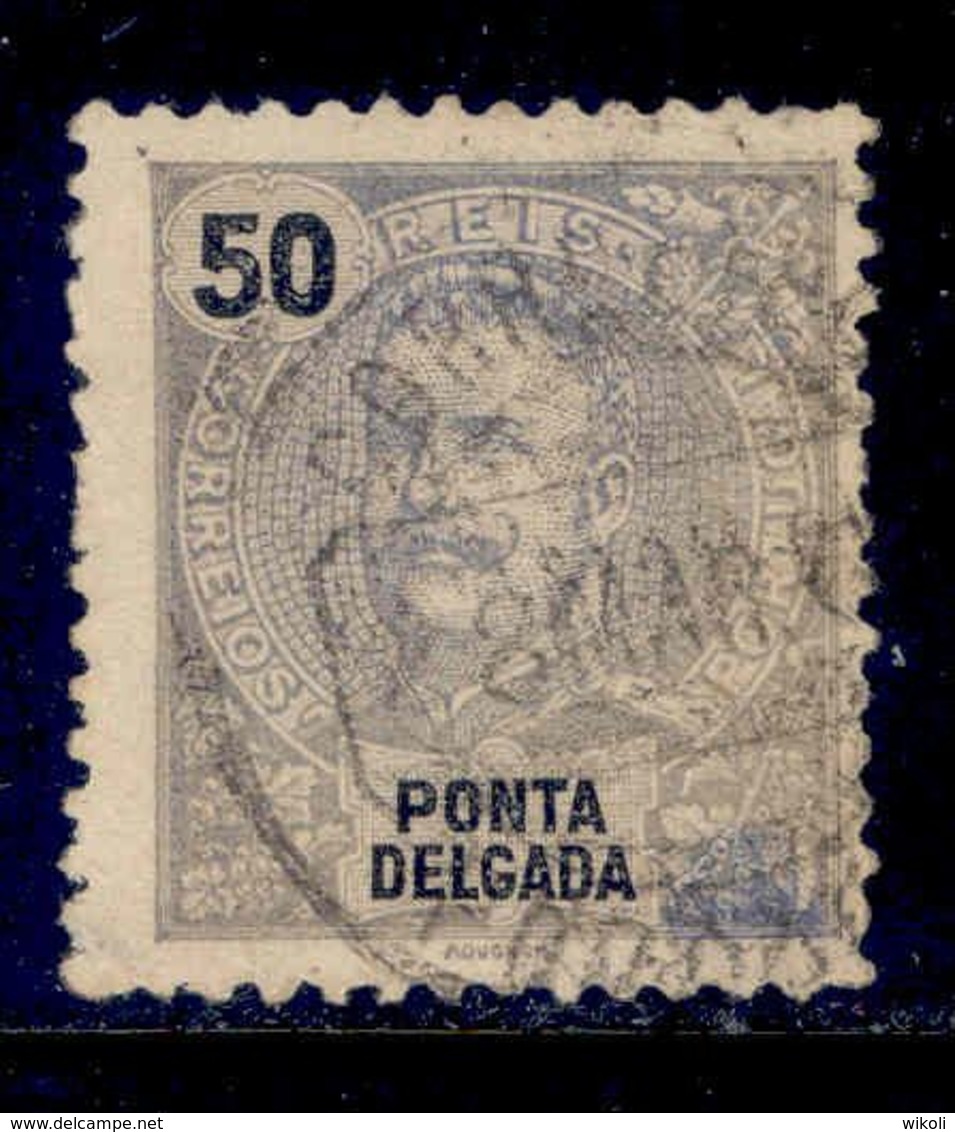 ! ! Ponta Delgada - 1898 D. Carlos 50 R - Af. 29 - Used - Ponta Delgada