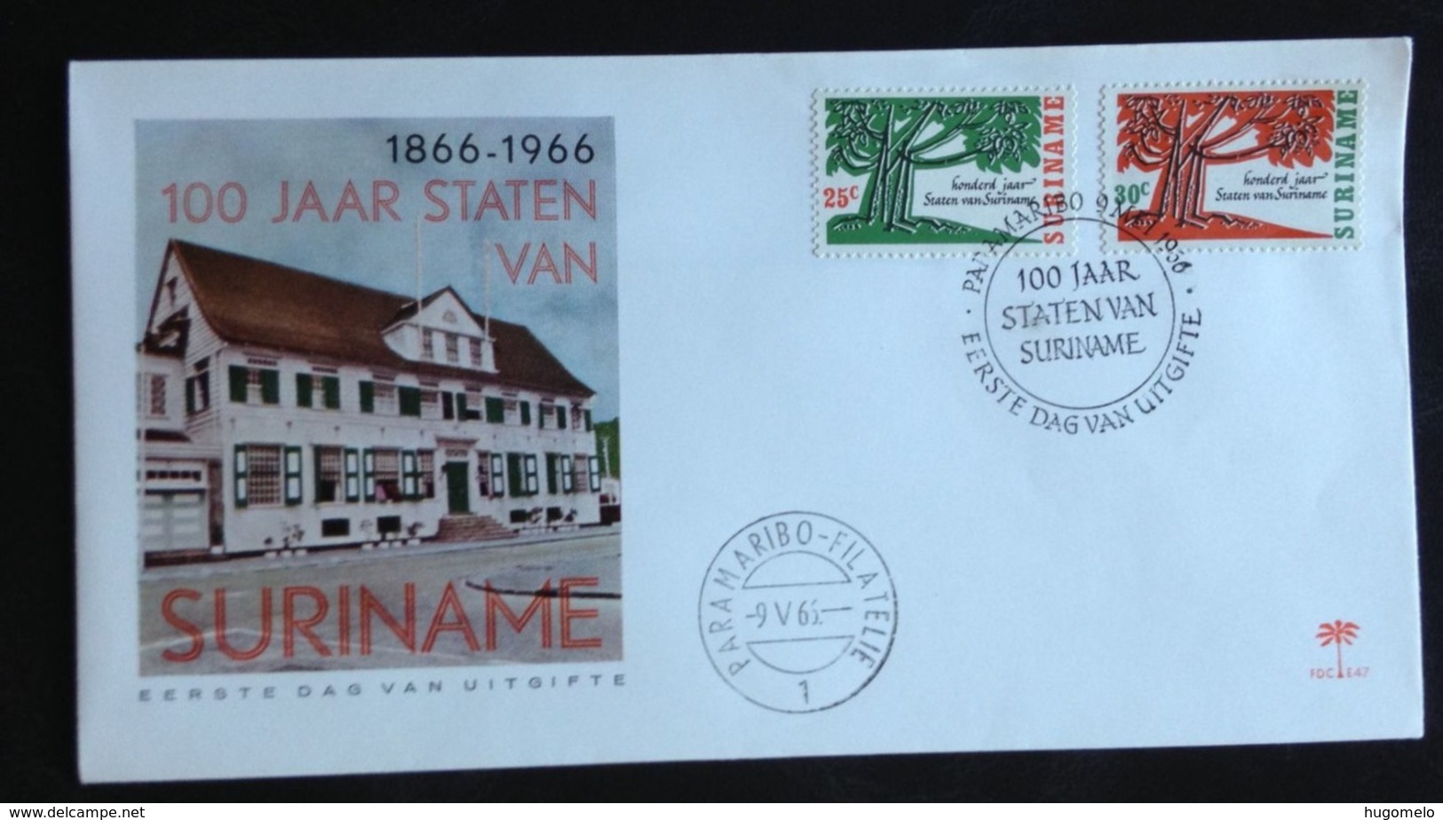 Surinam, Uncirculated FDC, « 100 Jaar Staten Van Surinam », 1961 - Surinam