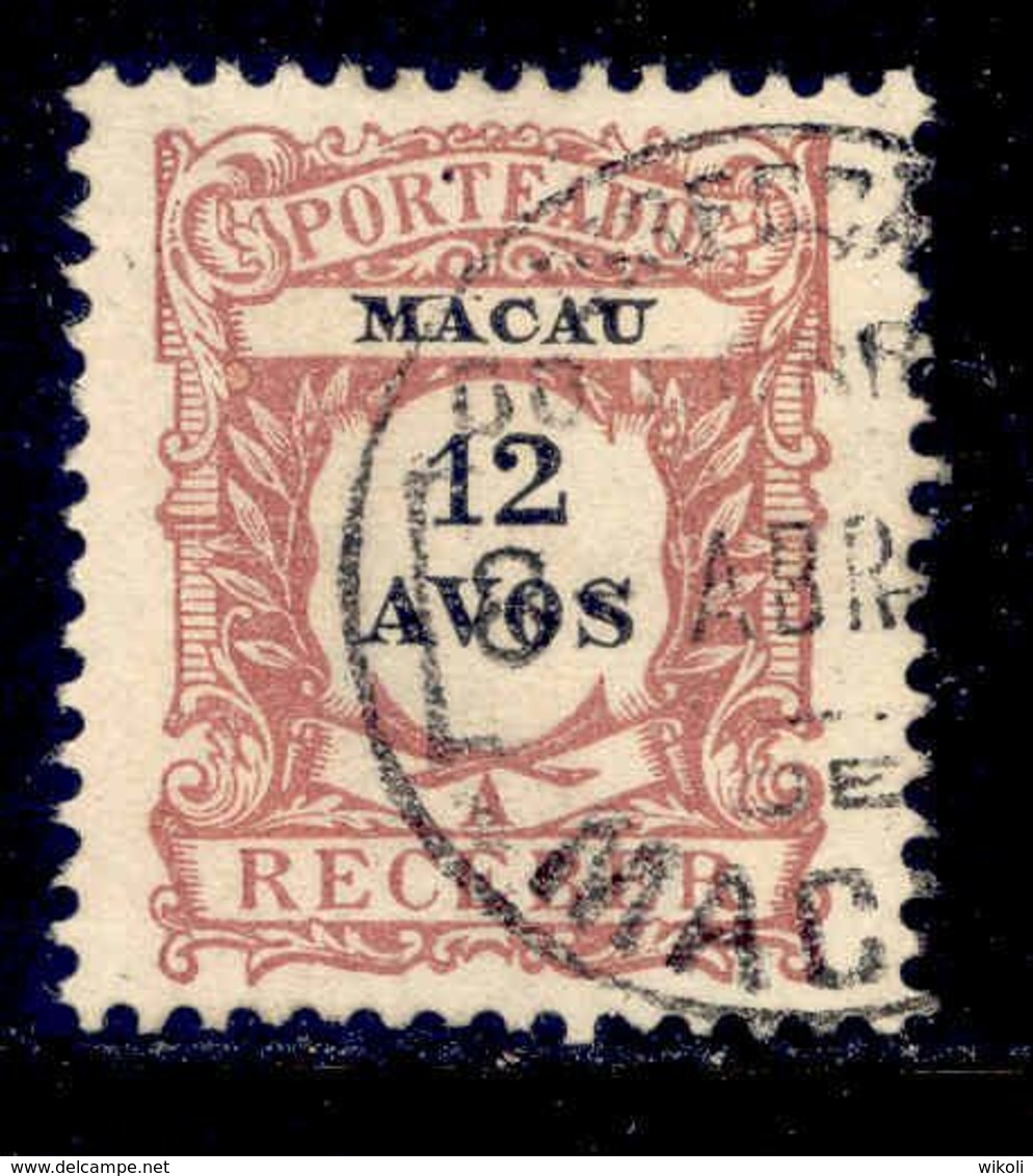 ! ! Macau - 1904 Postage Due 12 A - Af. P 07 - Used - Segnatasse