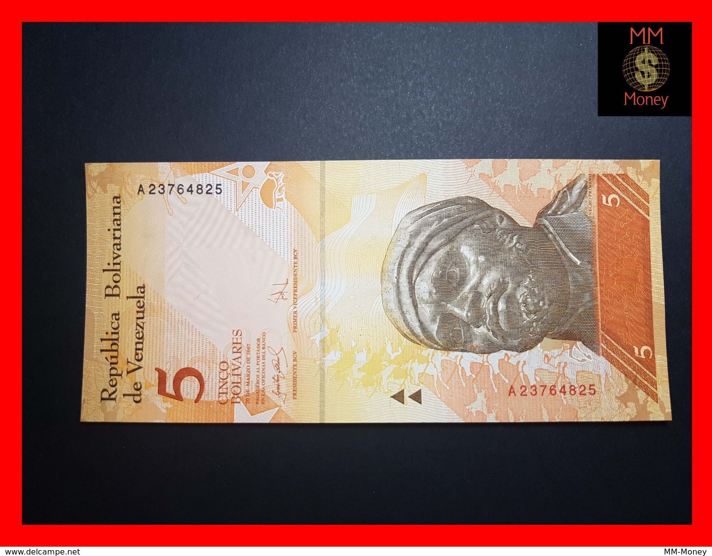 VENEZUELA 5 Bolivares 20.3.2007 P. 89   Serie A  UNC - Venezuela