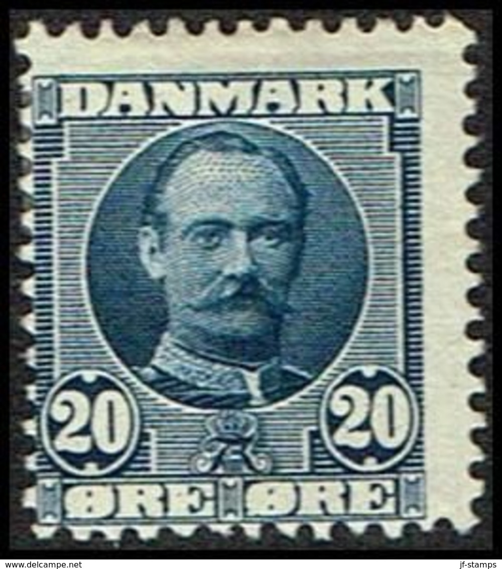 1907. King Frederik VIII. 20 Øre Blue  (Michel 55a) - JF362847 - Ungebraucht