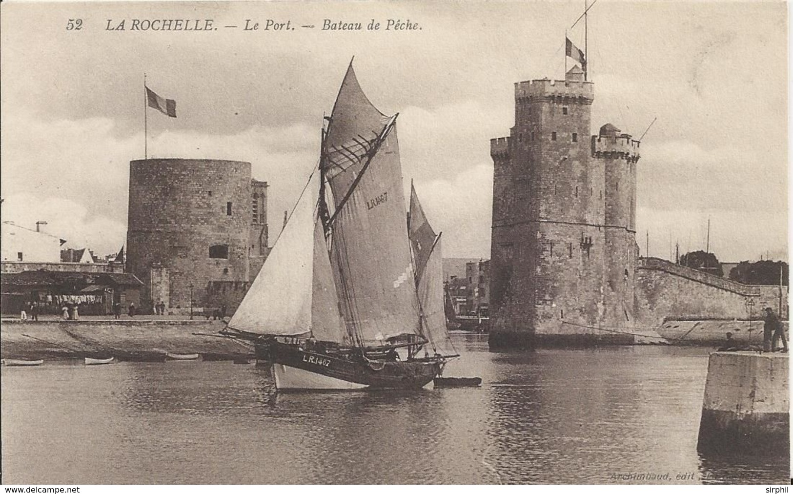 Carte Postale Ancienne De La Rochelle Bateau De Pèche - La Rochelle