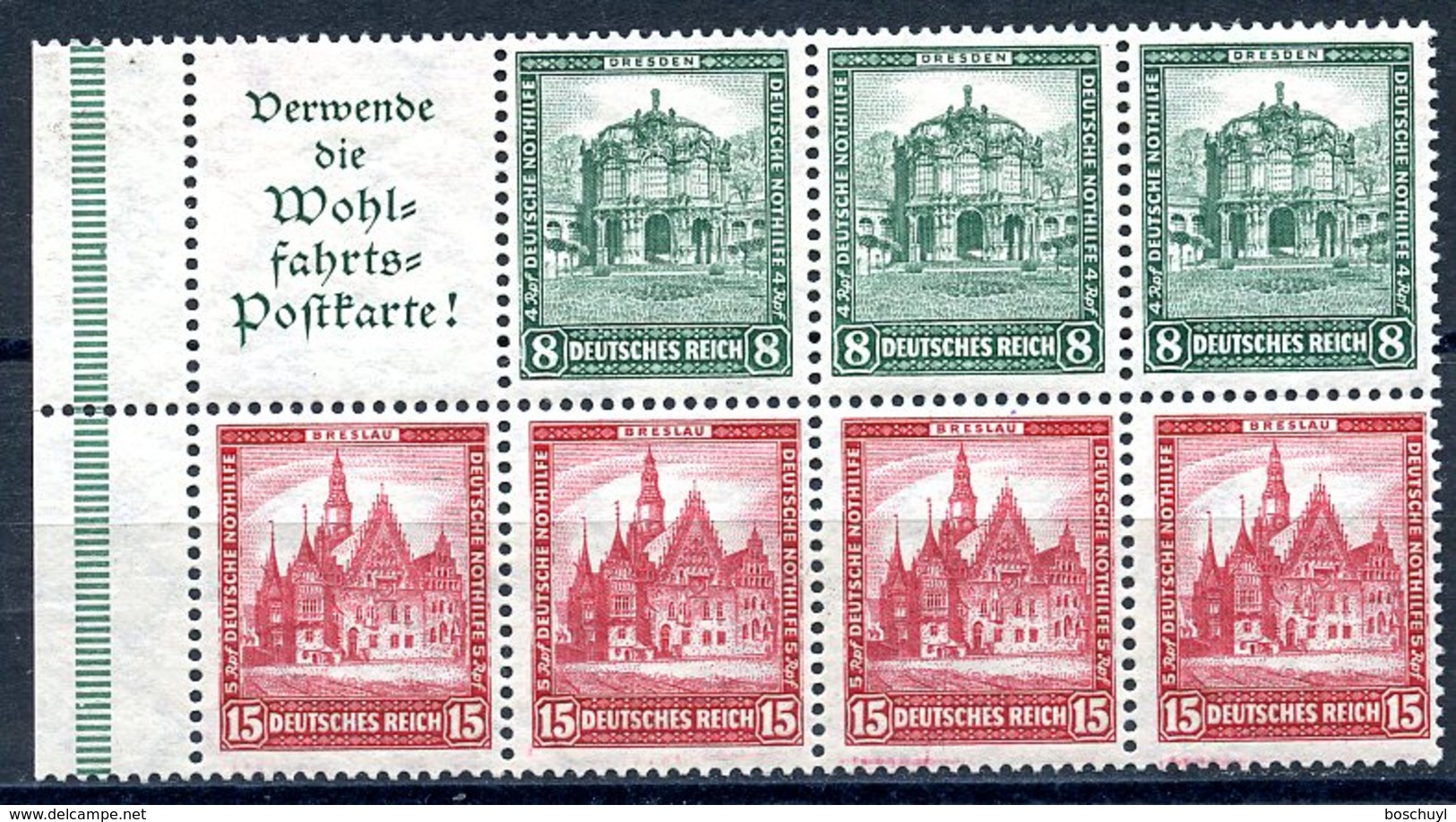 Deutsches Reich, German Reich, Third Reich, 1931, Nothilfe, Booklet Pane, MLH, Michel H-Blatt 71 - Other & Unclassified