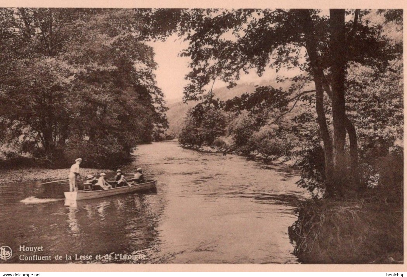 CPA NELS - HOUYET - CONFLUENT DE LA LESSEET DE L'IVOIGNE - NON CIRCULEE - NON AFFRANCHIE - ANIMEE. - Houyet