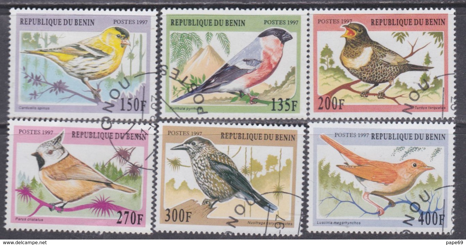 Bénin N° 756 / 61 O  Faune : Oiseaux, La Série Des 6 Valeurs Oblitérations Légères, TB - Bénin – Dahomey (1960-...)