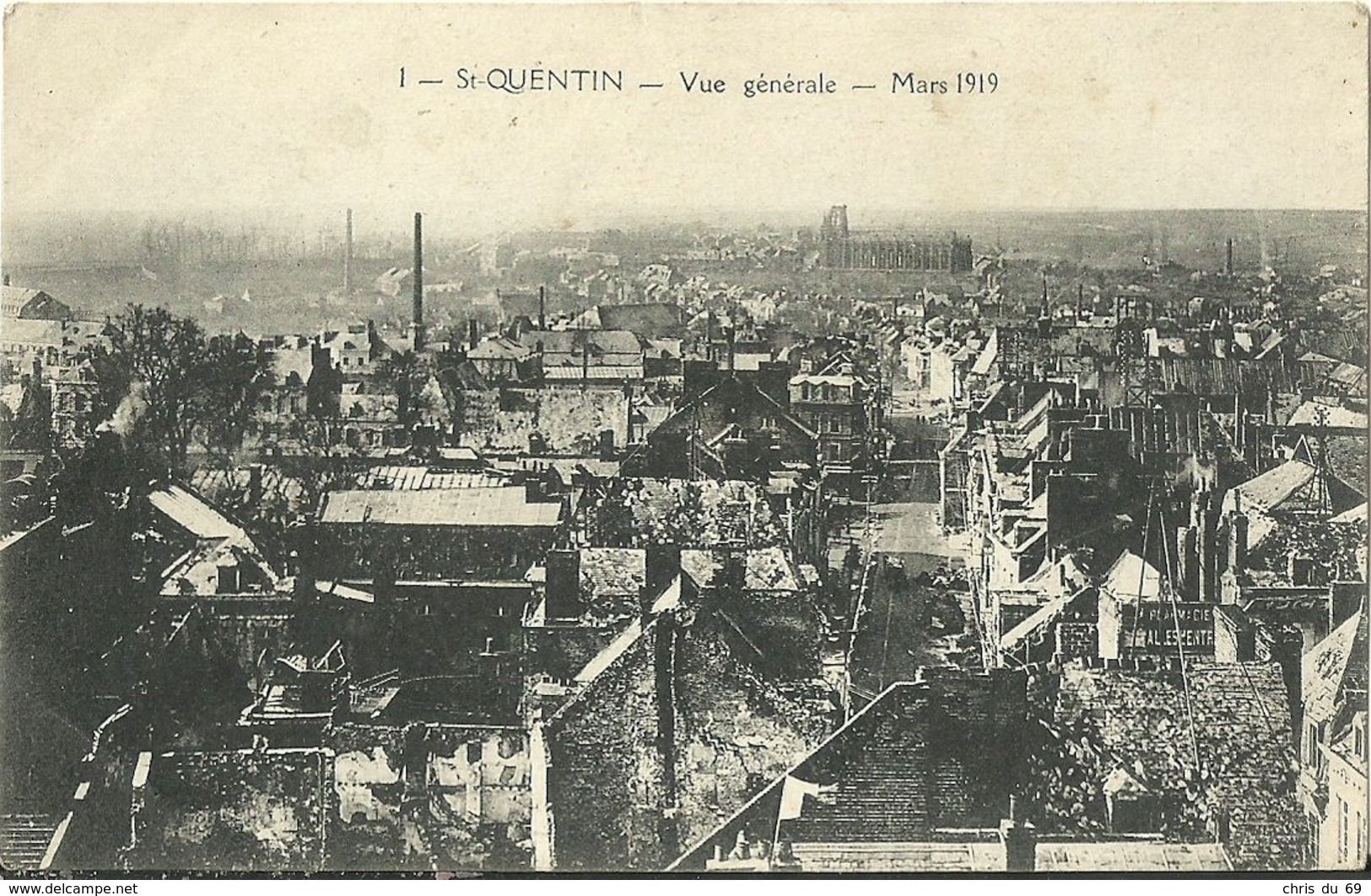 Saint Quentin Vue Generale Mars 1919 - Saint Quentin