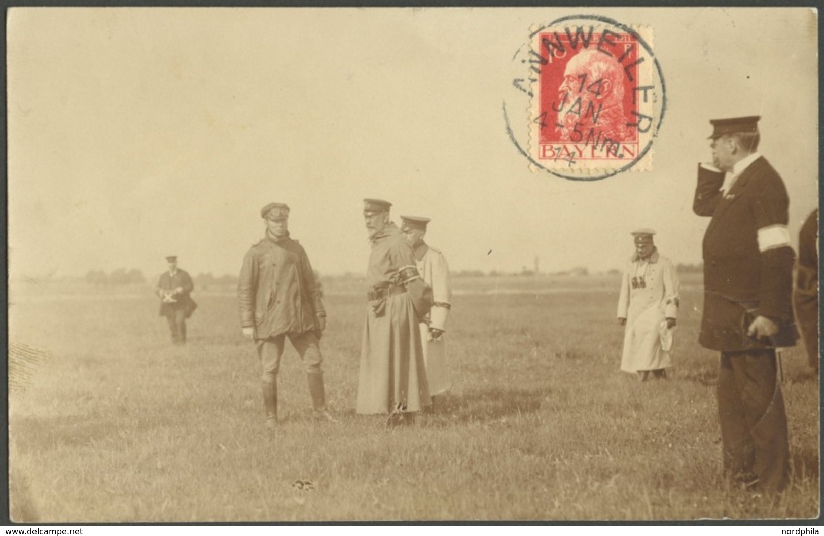 ALTE ANSICHTSKARTEN 1913, Prinz-Heinrich-Flug, Original-Fotokarte Von Der Zwischenlandung Auf Dem Flugplatz Lilienthal,  - Autres & Non Classés