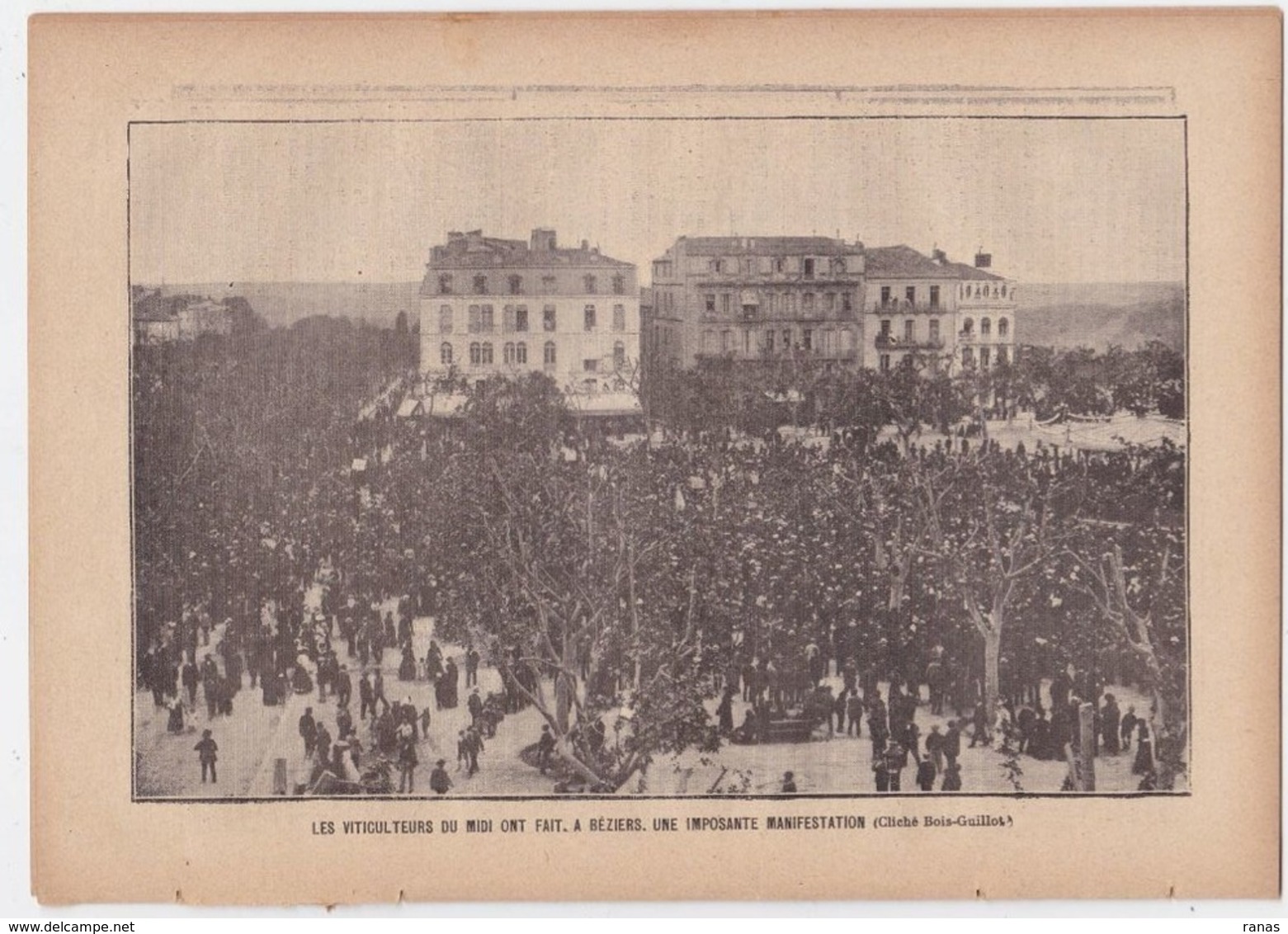 Révolte Des Vignerons Midi Narbonne Clemenceau Le Pélerin N° 1586 De 1907 - Other & Unclassified