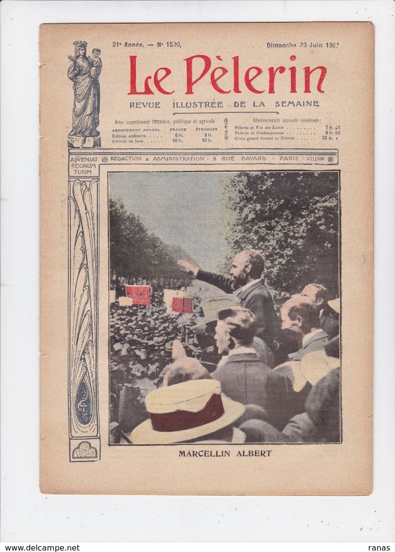 Révolte Des Vignerons Midi Narbonne Clemenceau Le Pélerin N° 1590 De 1907 Marcellin Albert - Other & Unclassified