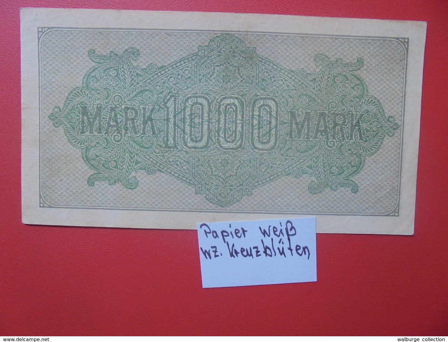Reichsbanknote 1000 MARK 1922 VARIANTE CIRCULER (B.15) - 1000 Mark