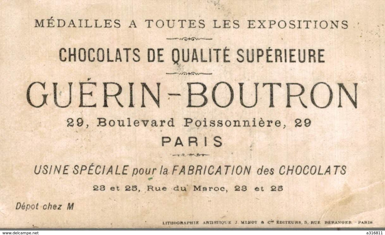 CHROMO  CHOCOLAT GURIN BOUTRON QUI FIT SON EFFET - Guérin-Boutron