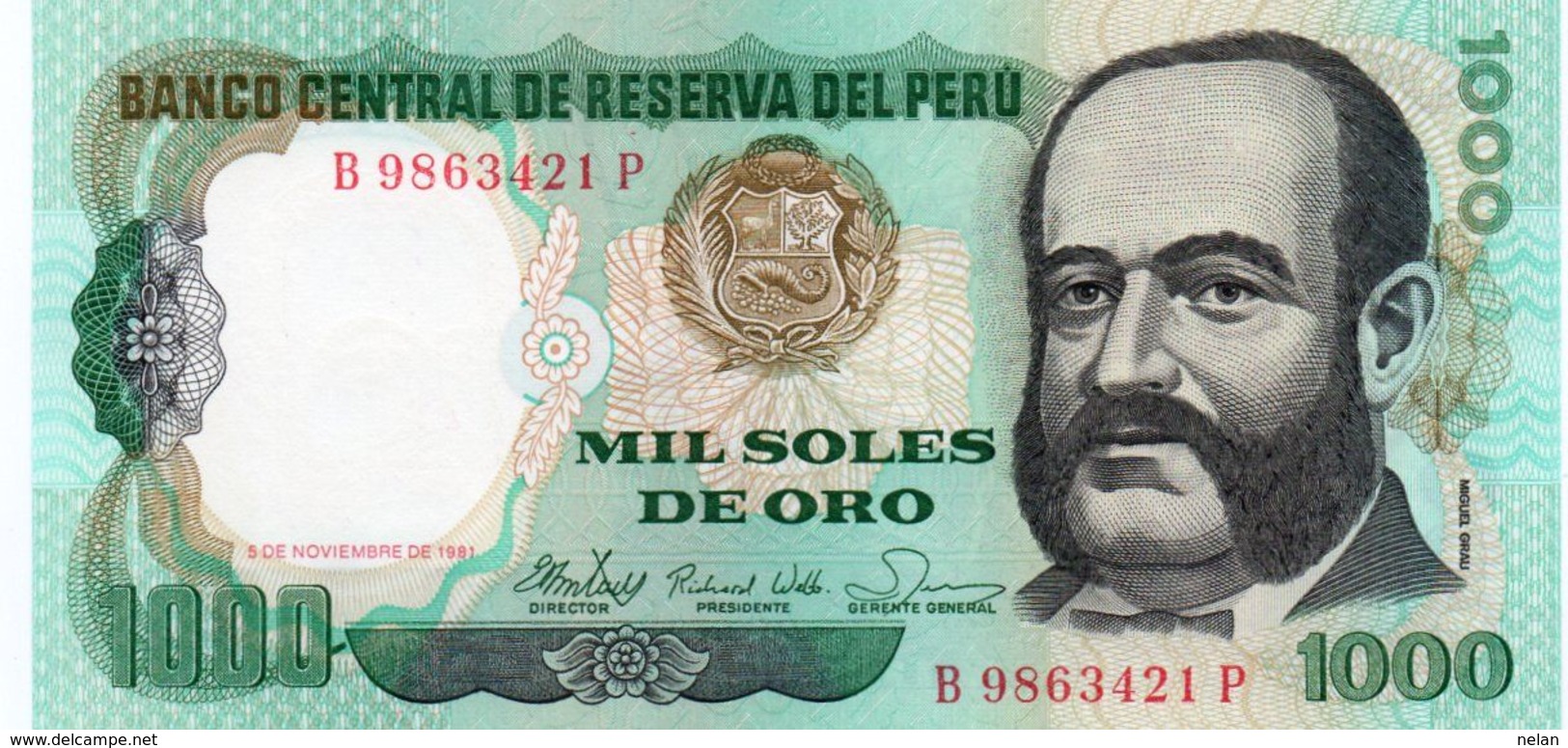 PERU 1000 SOLES DE ORO 1981 P-122a   UNC - Perú