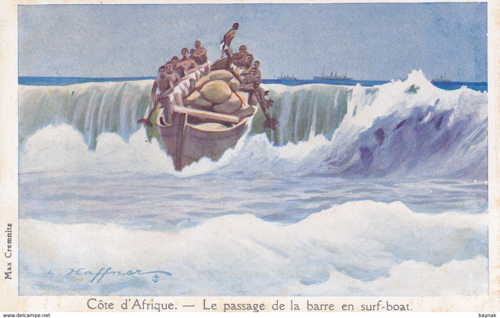 AFR1  --  COTE D" AFRIQUE  --  LE PASSAGE DE LA BARRE EN SURF - BOAT - Non Classés