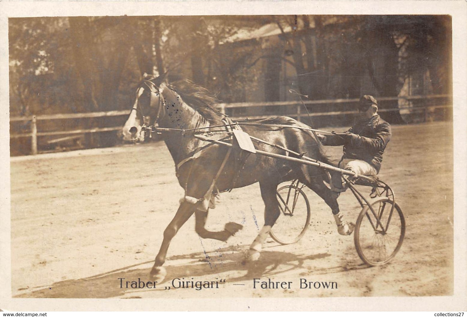 COURSES- TRABER " GIRIGARI" FAHRER BROWN - CARTE-PHOTO - Hípica