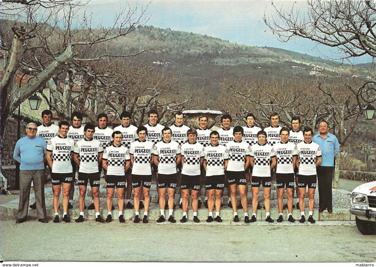 CARTE CYCLISME GROUPE TEAM PEUGEOT 1979 - Cycling