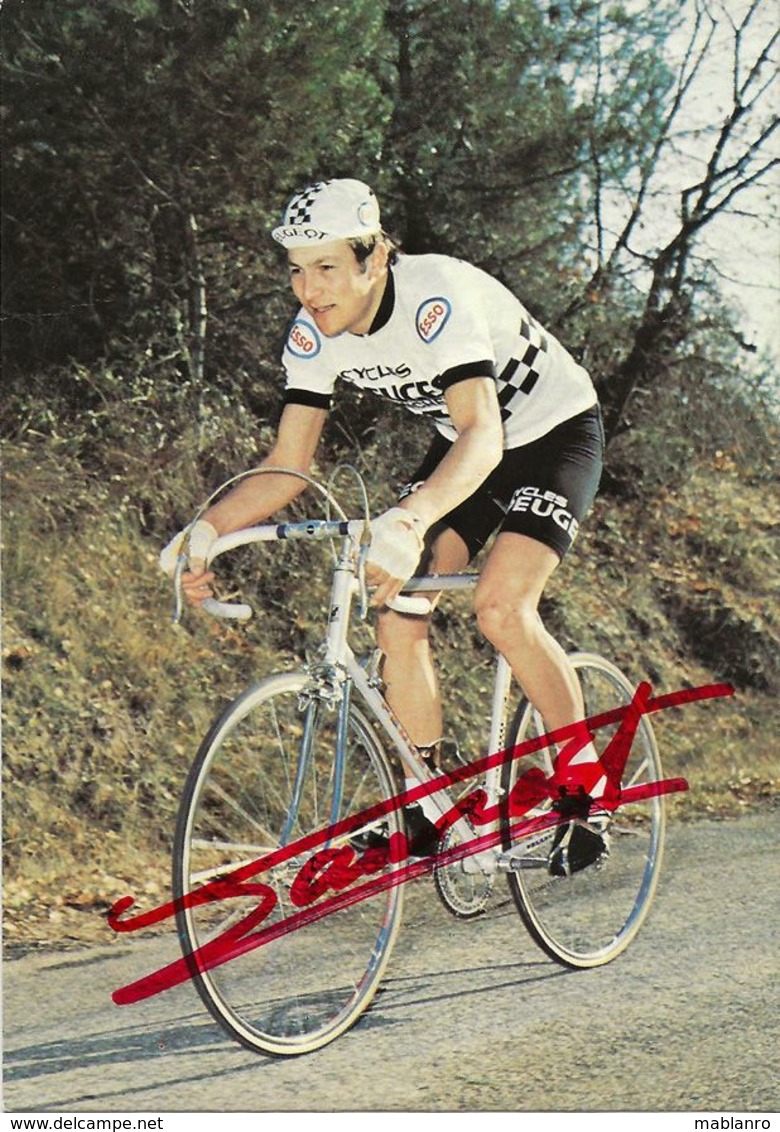 CARTE CYCLISME MICHEL LAURENT SIGNEE TEAM PEUGEOT 1979 - Cyclisme