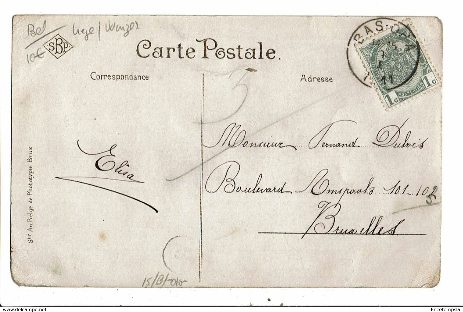 CPA- Carte Postale -Belgique-Bas Oha Château Collard -1911-VM18478 - Wanze