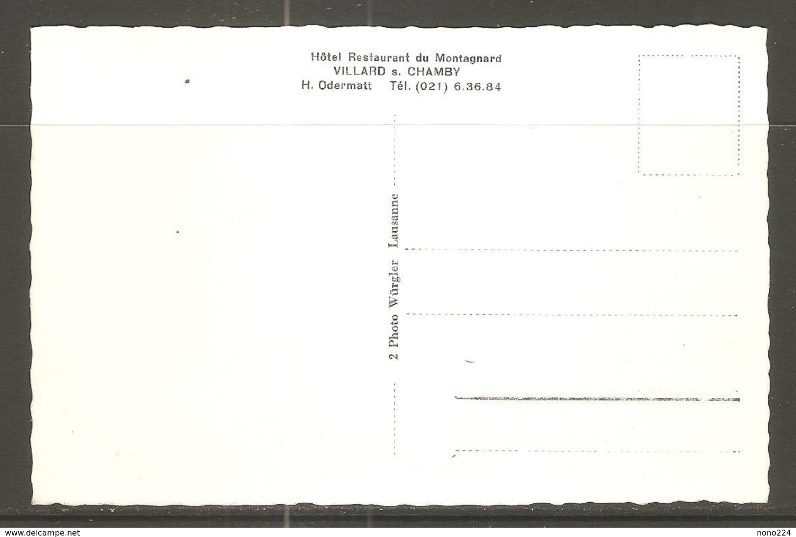 Carte P ( Hôtel Restaurant Du Montagnard / Villard Sur Chamby ) - Otros & Sin Clasificación