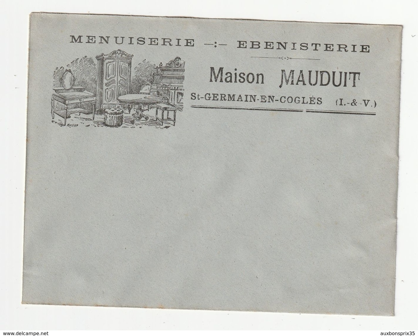 ENVELOPPE - SAINT GERMAIN EN COGLES - MENUISERIE EBENISTERIE - MAISON MAUDUIT - 35 - Transports